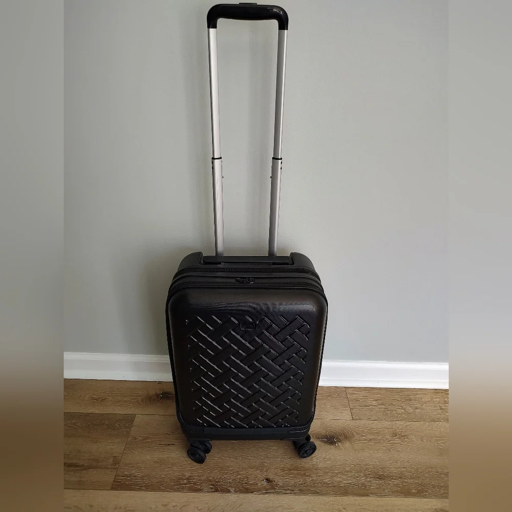 Lug Booster 4 Wheel Quilted Hard Side Carry On Suitcase Black 21